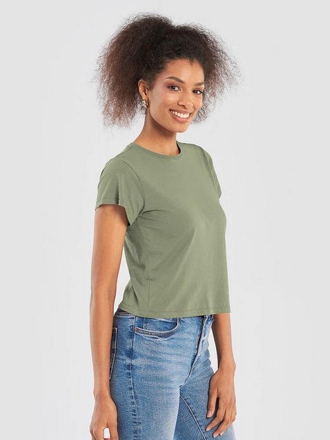 Photo showing Cotton Heritage Women's High-Waisted Tee