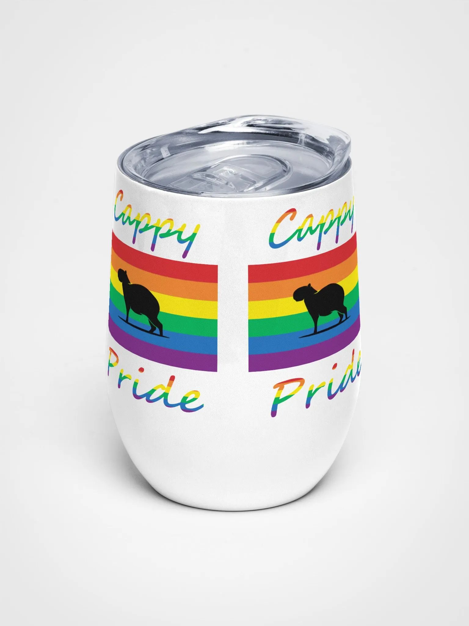 Rainbow Capybara Wine Tumbler | EU&US product image (1)
