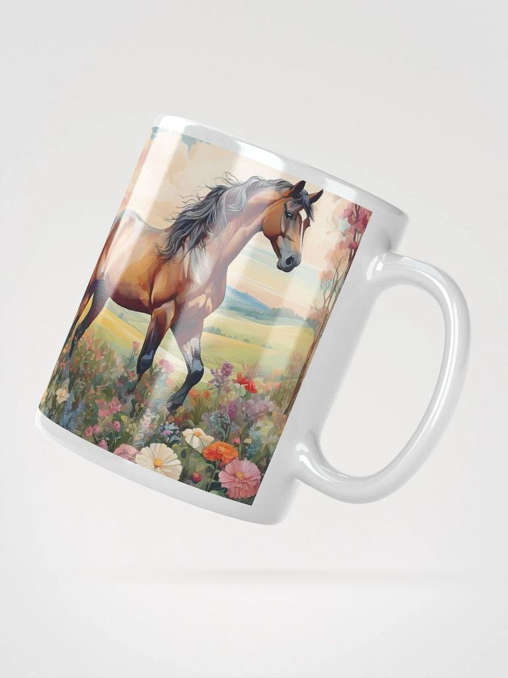 Floral Stride Mare Horse Mug product image (2)