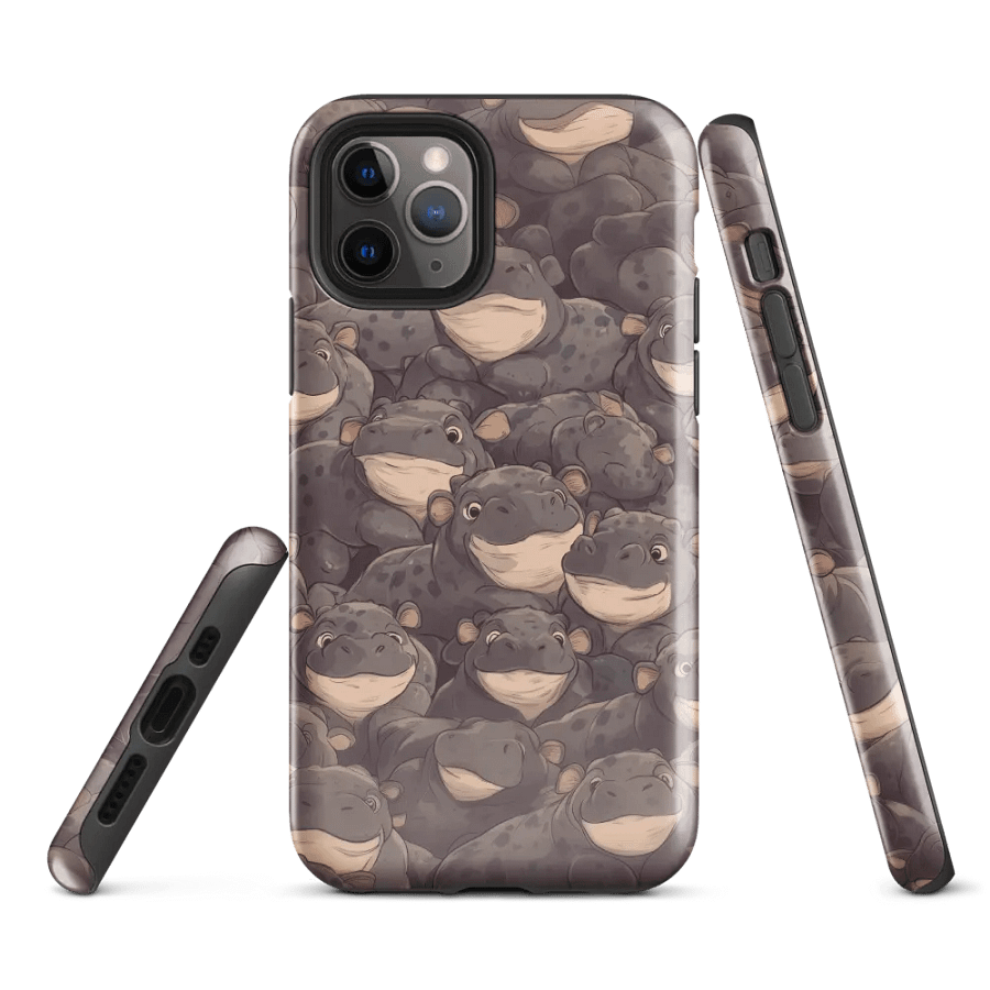 Playful Hippo iPhone Case product image (3)