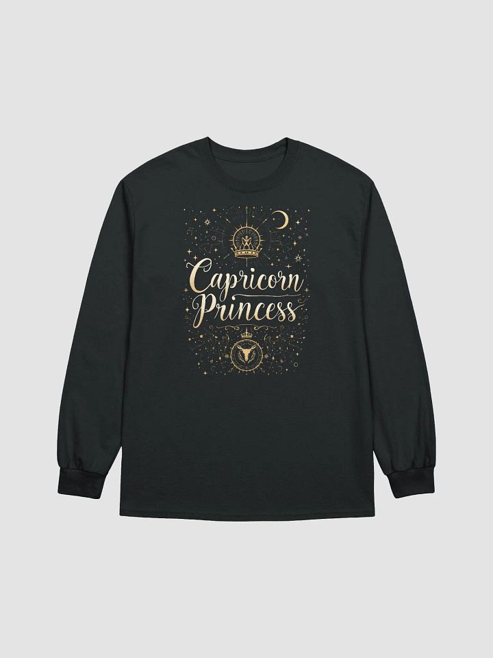 Capricorn Princess Golden Lettering Long Sleeve Tee product image (1)