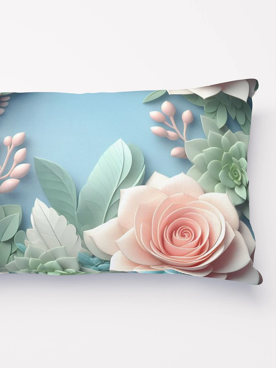 Succulents and Roses Blue Pillow product image (6)