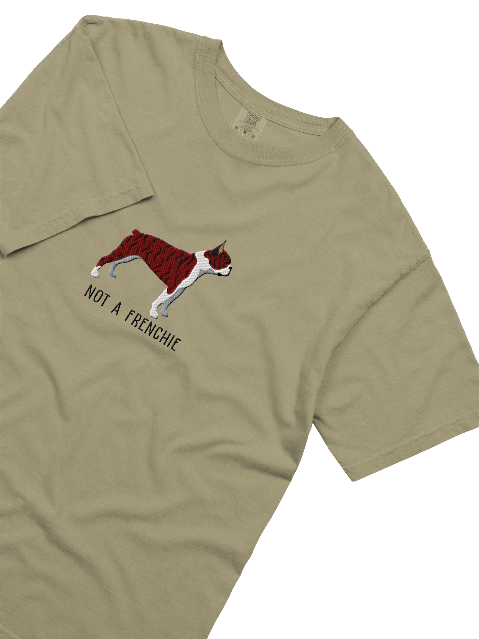 Not a Frenchie T-Shirt(Embroidered) of a Boston Terrier(Brindle) product image (5)