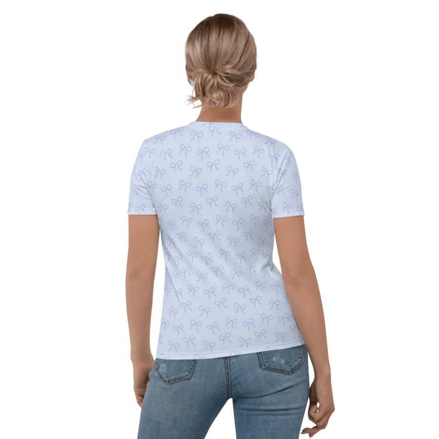 Dainty Light Blue Bows Women's T-Shirt product image (4)