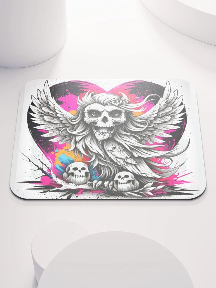 Gothic Owl Skull Mouse Pad product image (1)