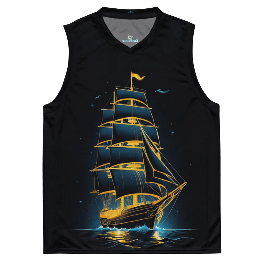 Sailing Ship Night Voyage - Unisex Print Basketball Jersey product image (9)