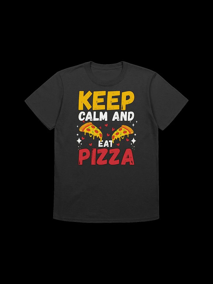 Food Lover-Keep Calm and Eat Pizza-Funny Food Quote T-Shirt product image (3)