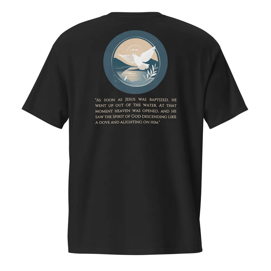 Spirit's Descent Christian Pocket T-Shirt | Matthew 3:16 product image (1)