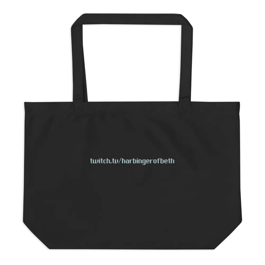 Large Mountain Harbingerofbeth Logo Tote designed by Cassafrassarole product image (6)