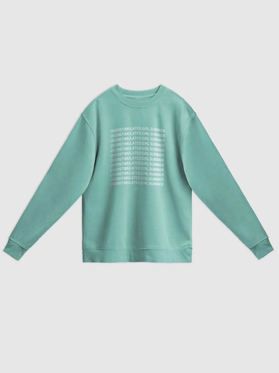 OVERSTIMULATED GIRL SUMMER printed pigment crewneck product image (1)