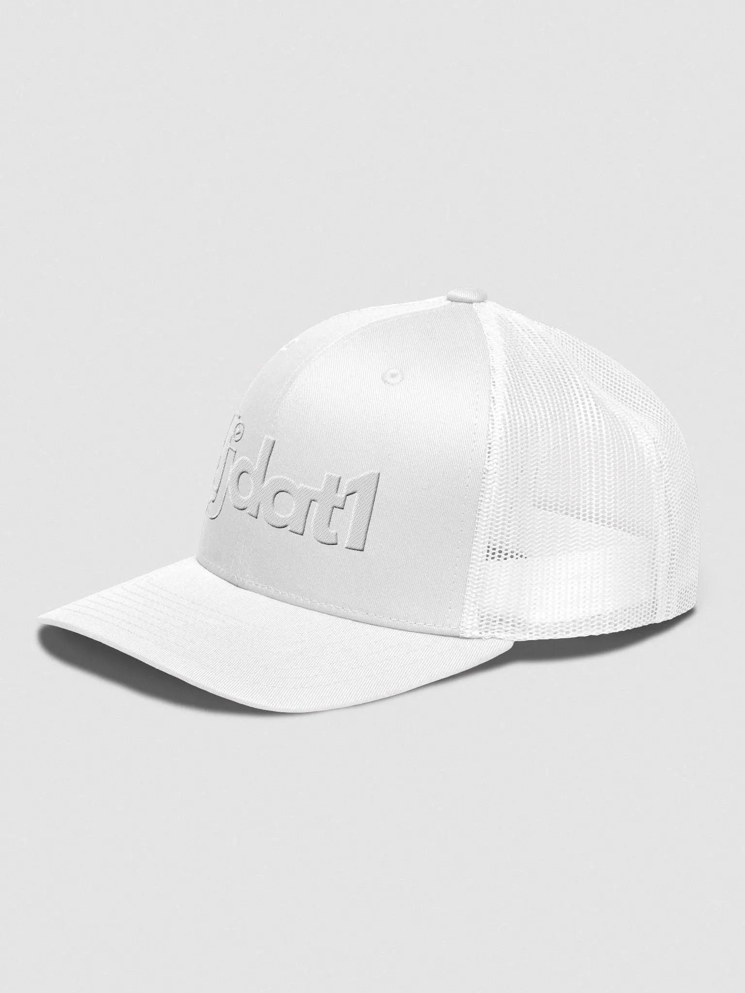 [DJDAT1] Signature Logo Embroidered Trucker Hat (white logo) product image (32)