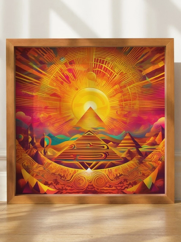 Sun Pyramid Square Poster product image (11)