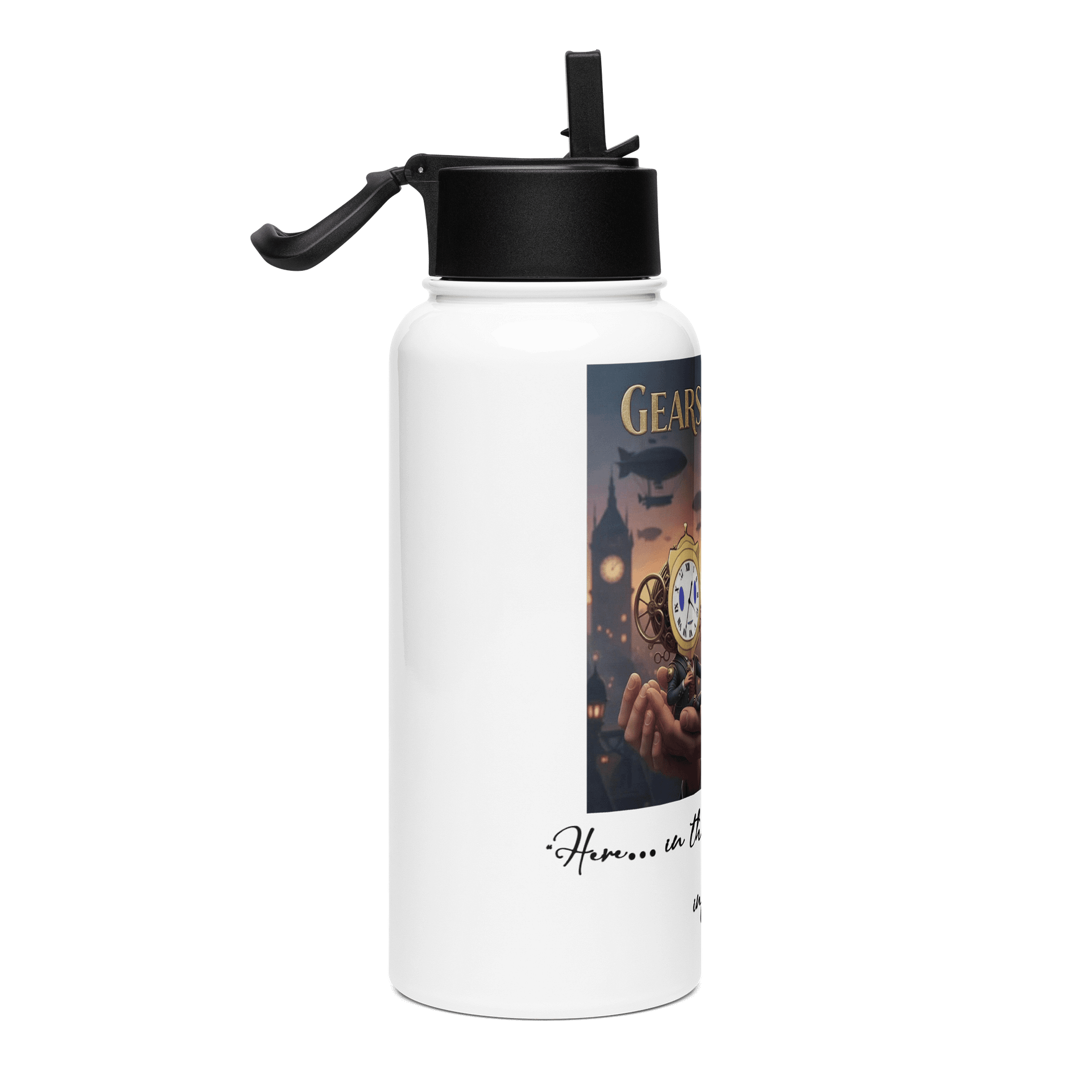 Gears of Love Straw Water Bottle product image (4)