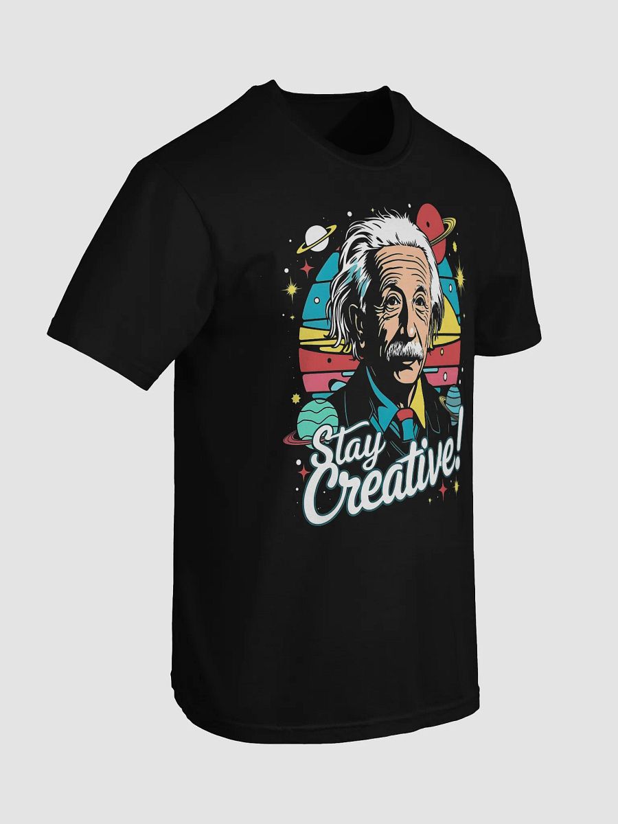 Einstein "Stay Creative!" Retro Space Tee product image (7)