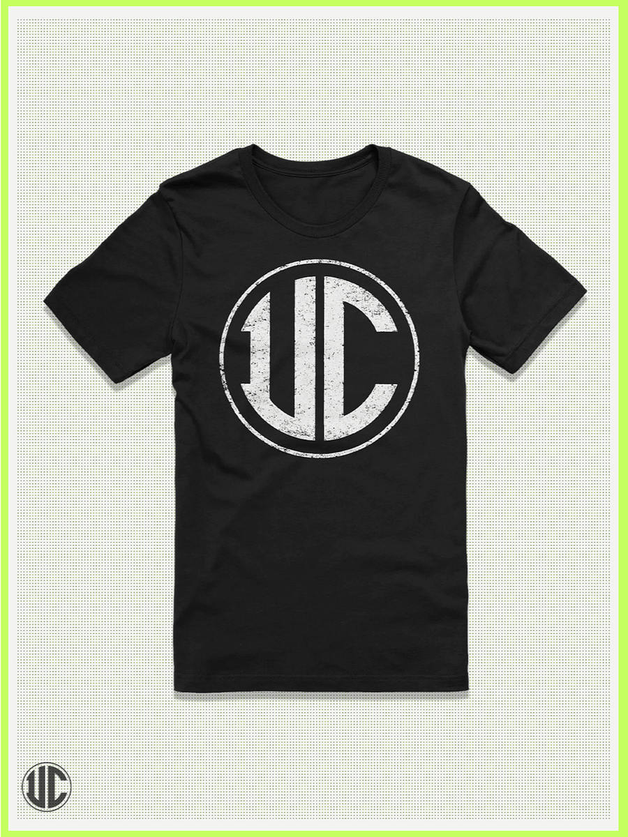UnkoCon Distressed White Logo T-Shirt – Classic UC Street Mark product image (1)