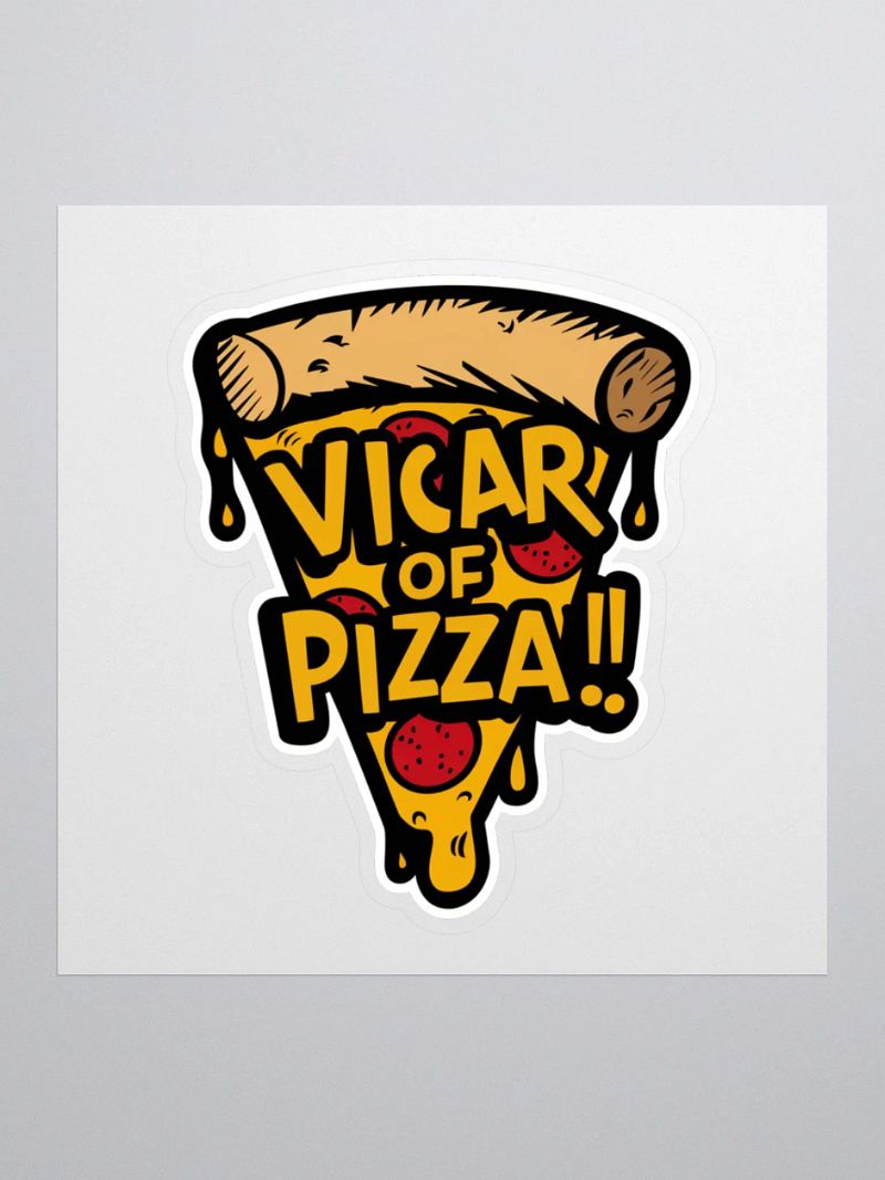 Vicar of Pizza Logo Sticker