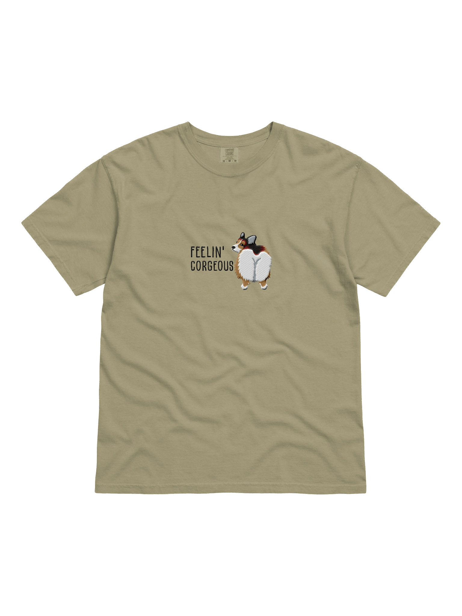 Feelin' Corgeous T-Shirt(Embroidered) of a Pembroke Welsh Corgi(Sable) product image (21)