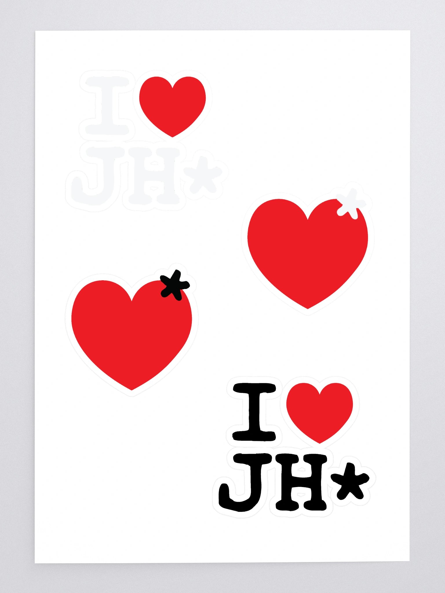 i love jh* sticker sheet product image (3)