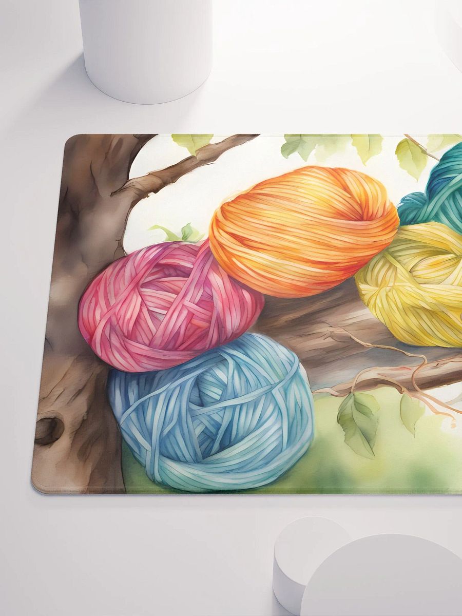 Yarn Skeins in Tree, Gaming Mouse Pad, 2 Sizes product image (6)