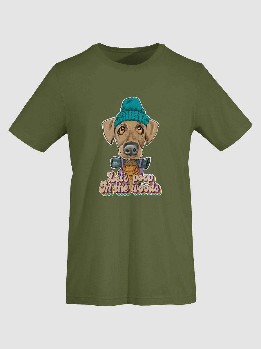 Camping Dog T shirt all Colors - Lets Poop In The Woods product image (57)