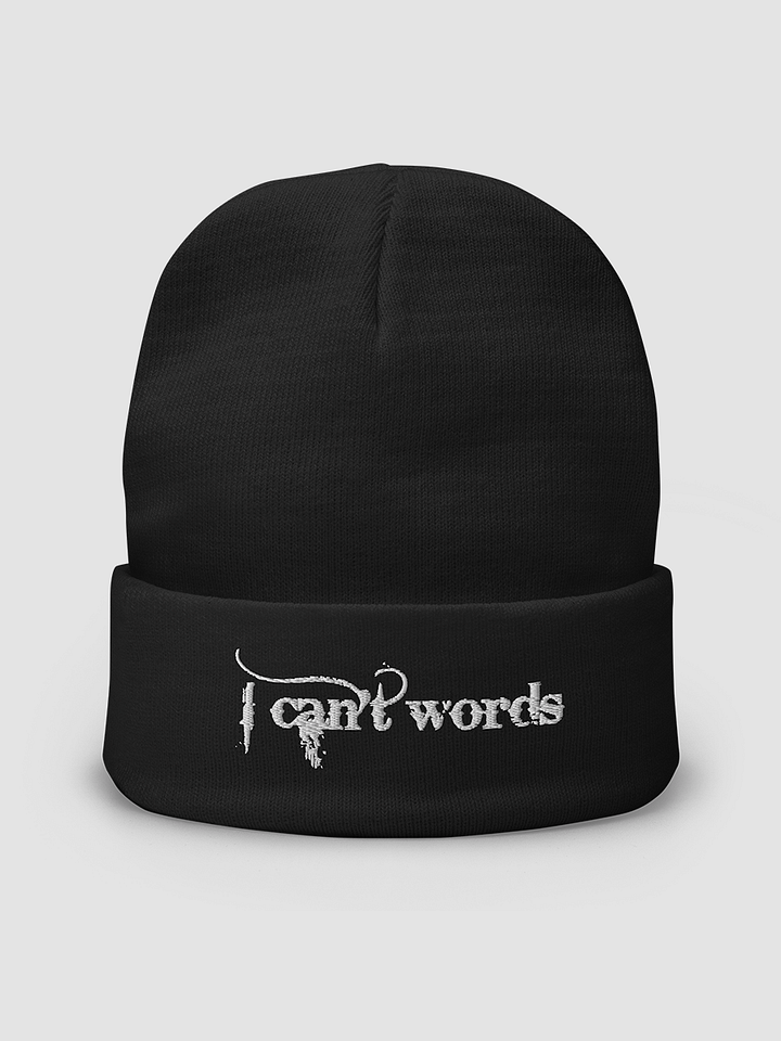 I cant words beanie product image (1)