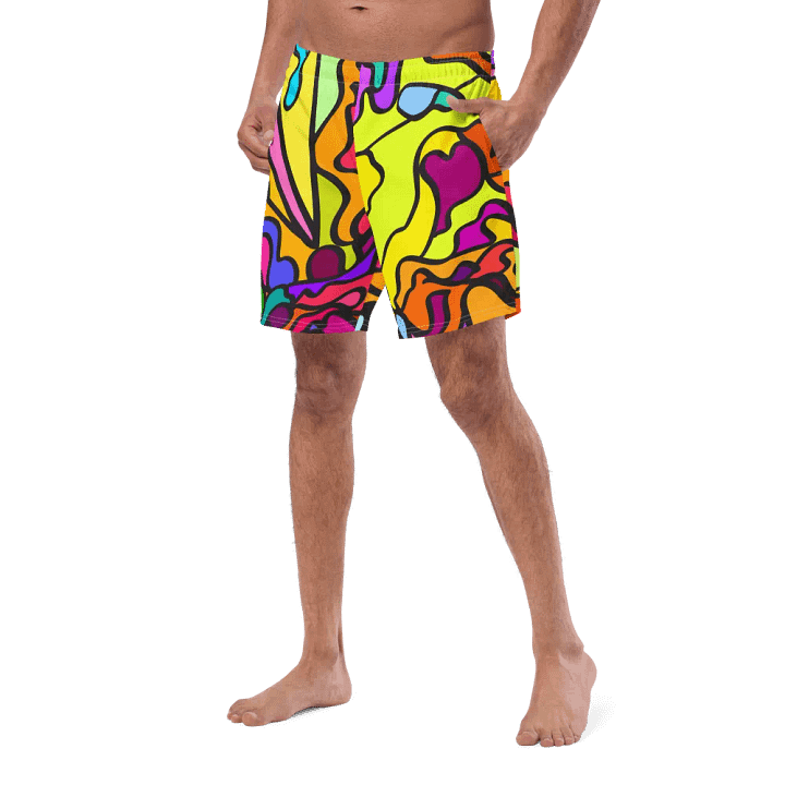 Vibrant Swirls All-Over Swim Trunks - Wave at Sunset product image (2)