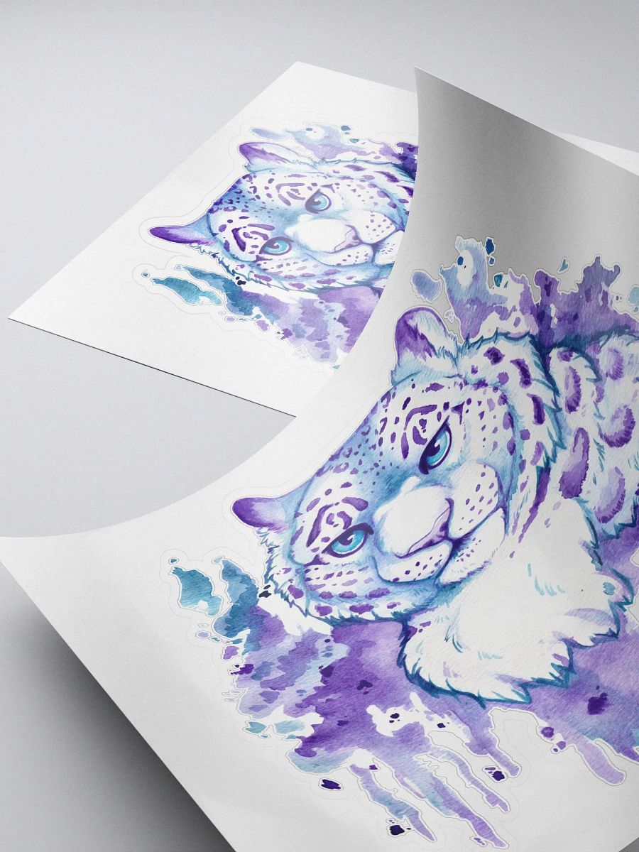 Snow Leopard Watercolor Sticker product image (5)