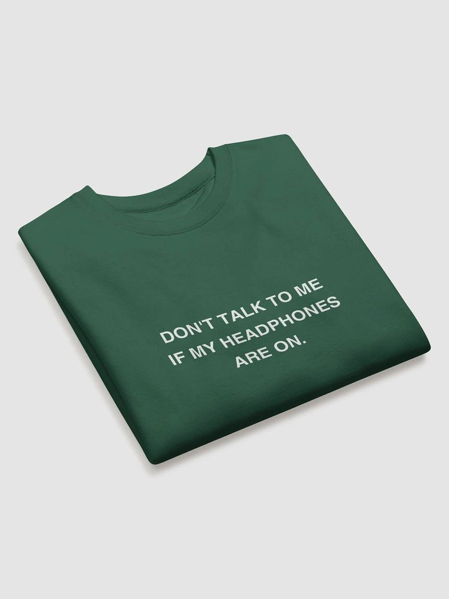 HEADPHONES ON printed cotton crewneck product image (5)