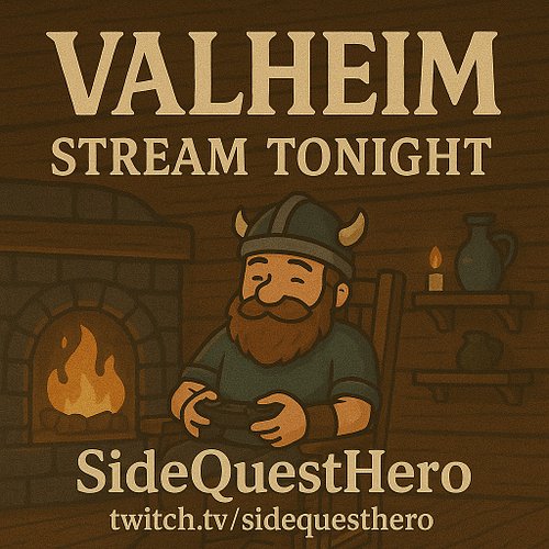Cozy night in Valheim with the Sidekicks and @superduperjeffttv. Expect chill vibes, building chaos, and good company.
See yo...