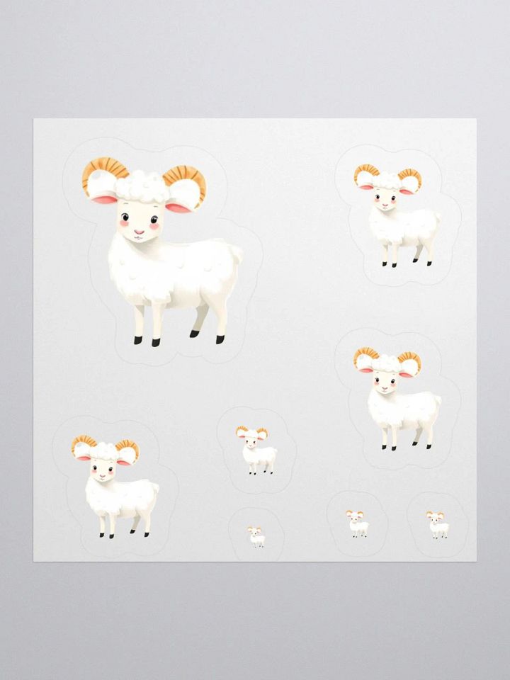 Cheerful Goat Kiss Cut Stickers product image (1)