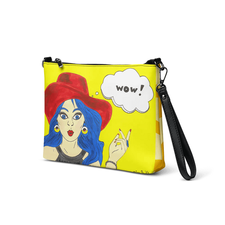 Pop art girl (art by Dina R.) acrylic painting picture - Crossbody Bag product image (2)