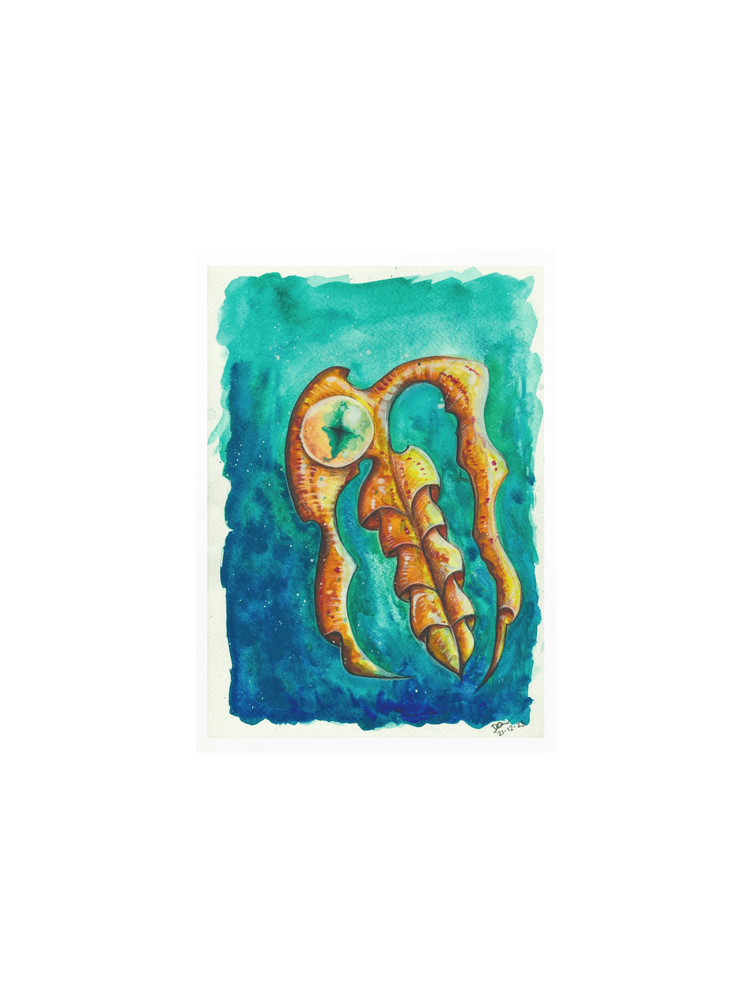 Baller Worm Aqua - Poster Print product image (1)