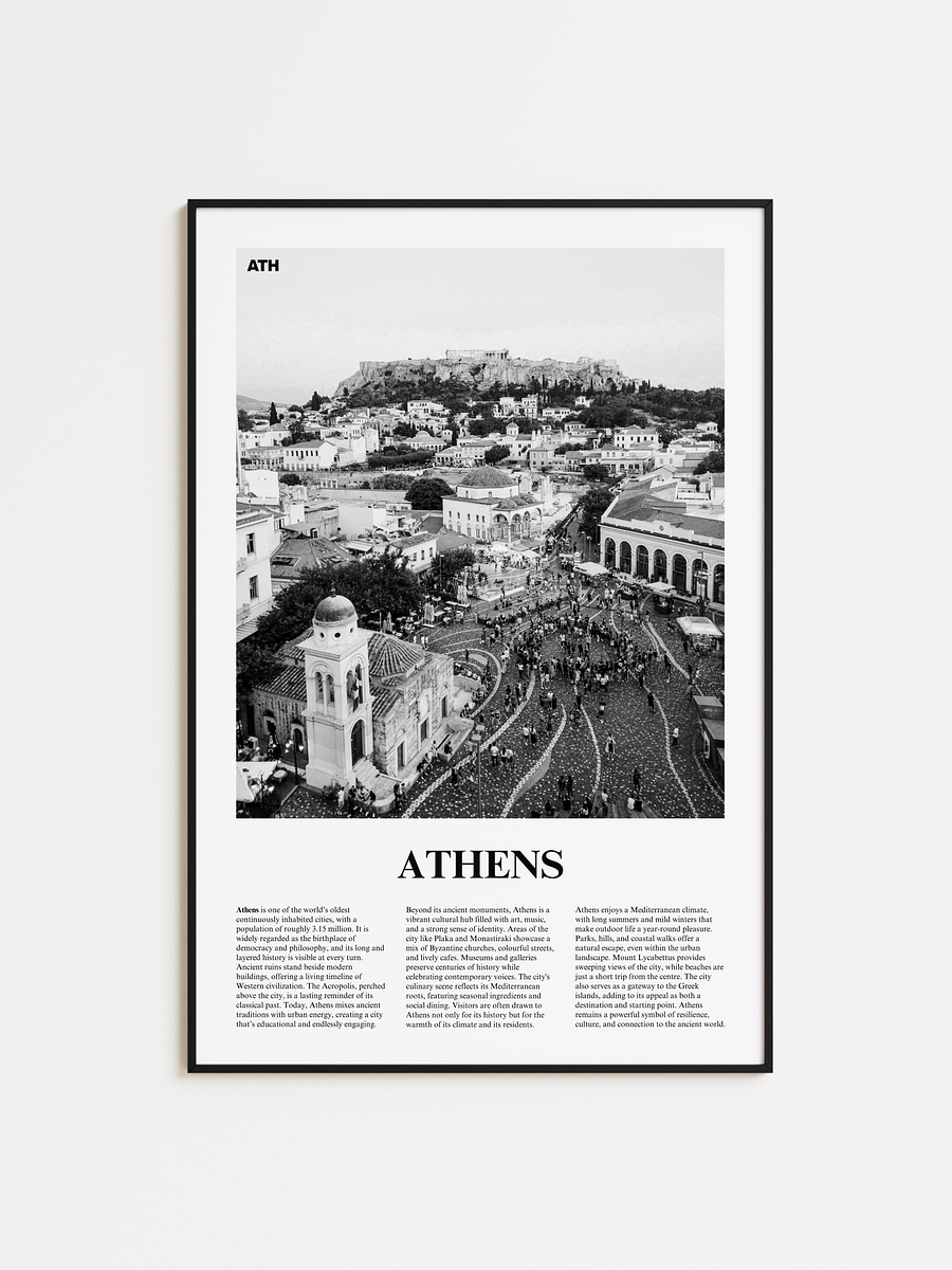 Athens 01 Newspaper Poster | Framed product image (1)