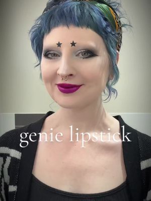 This shade is really growing on me 🤭 Genie by @Black Moon Cosmetics is a different kind of bold! #grwm #lipstick #makeup #makeuplook #makeupartist #makeuptransformation #altmakeup 