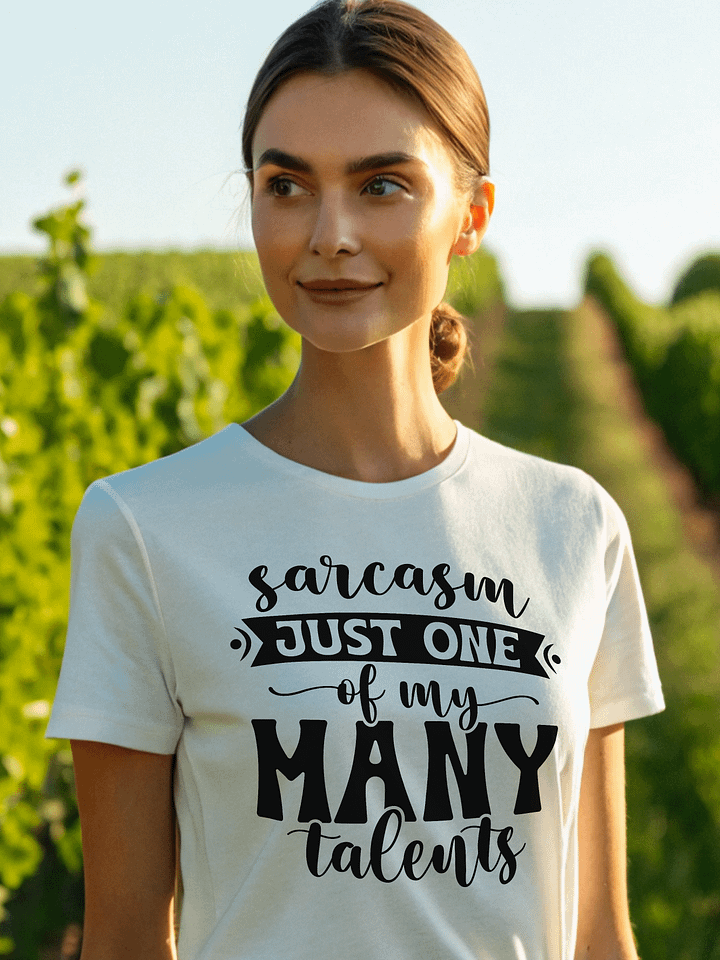 Sarcasm Just One Of My Many Talents Women White T-Shirt product image (1)
