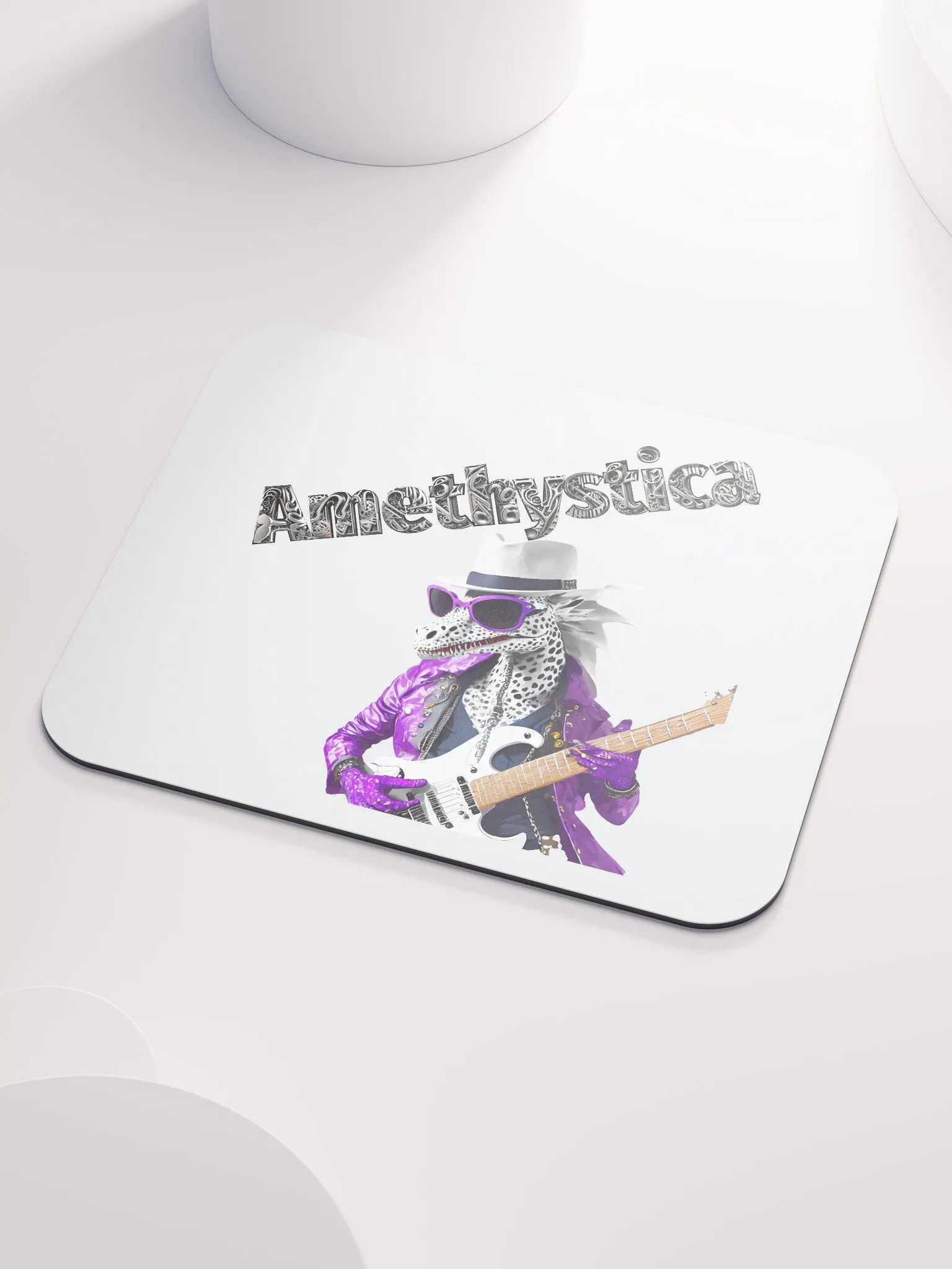 Classic Mouse Pad: Rock On Dragon with Guitar product image (3)
