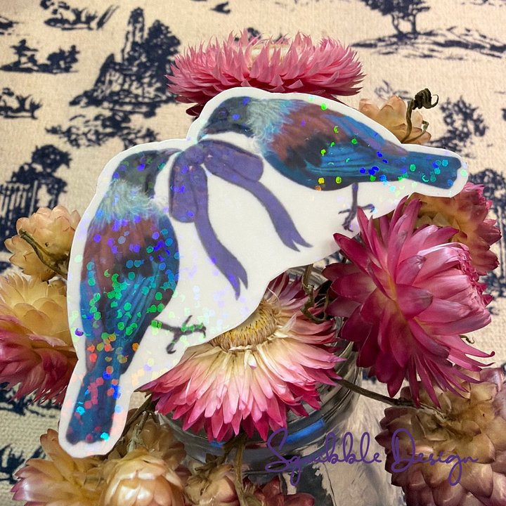 Holographic Vinyl Sticker - Tuis With Bow product image (1)