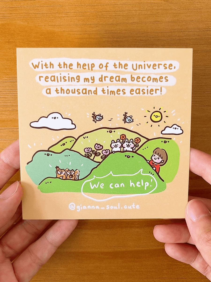 Dreams become easy | Positivity Greetings Card product image (5)