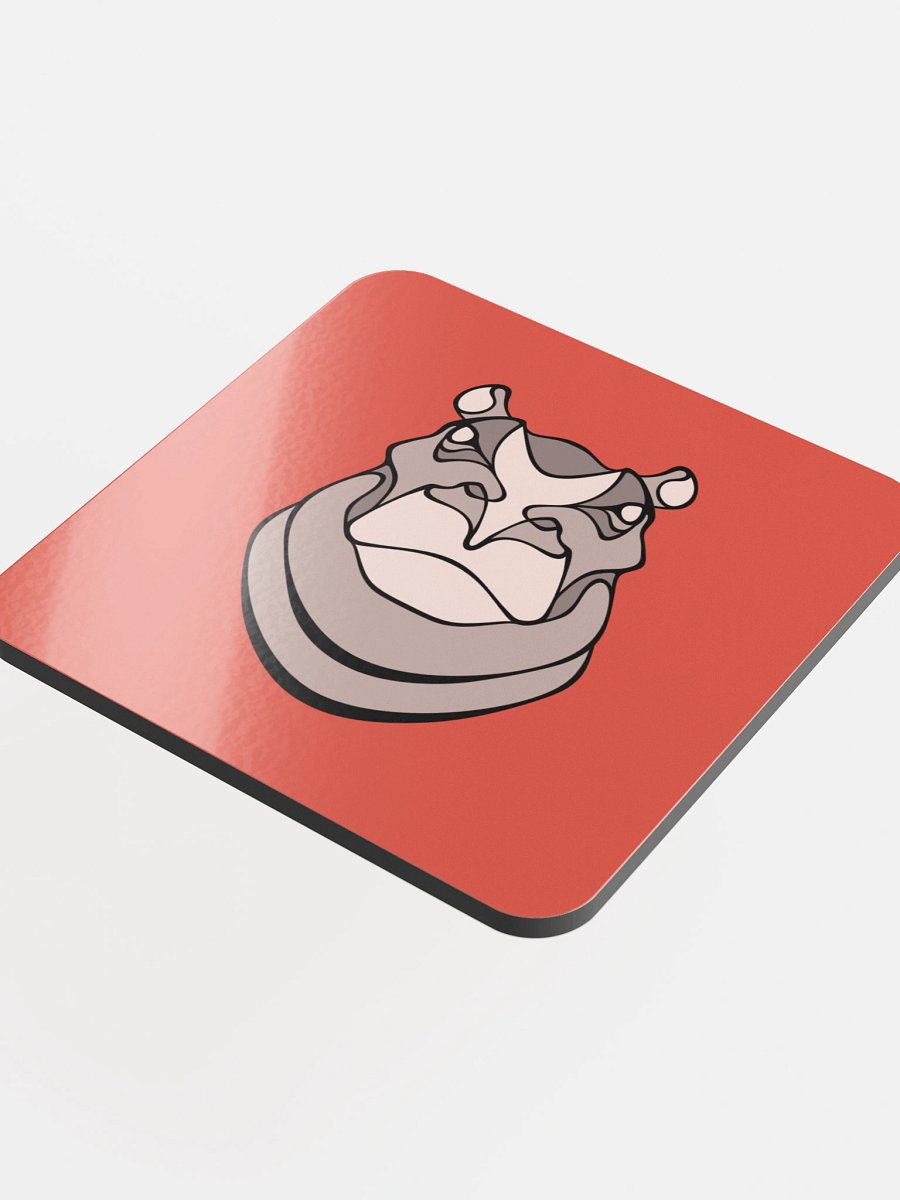 Mighty Hippo - Glossed Cork Coaster product image (4)