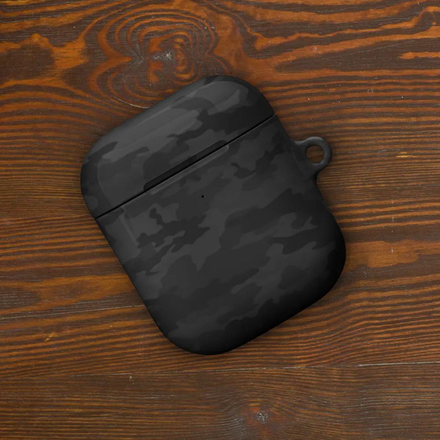 Dark Black Camo AirPod Case product image (10)