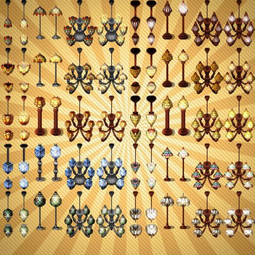 KR Furniture Store ~ Lamps and Lighting Tileset for RPGs product image (5)