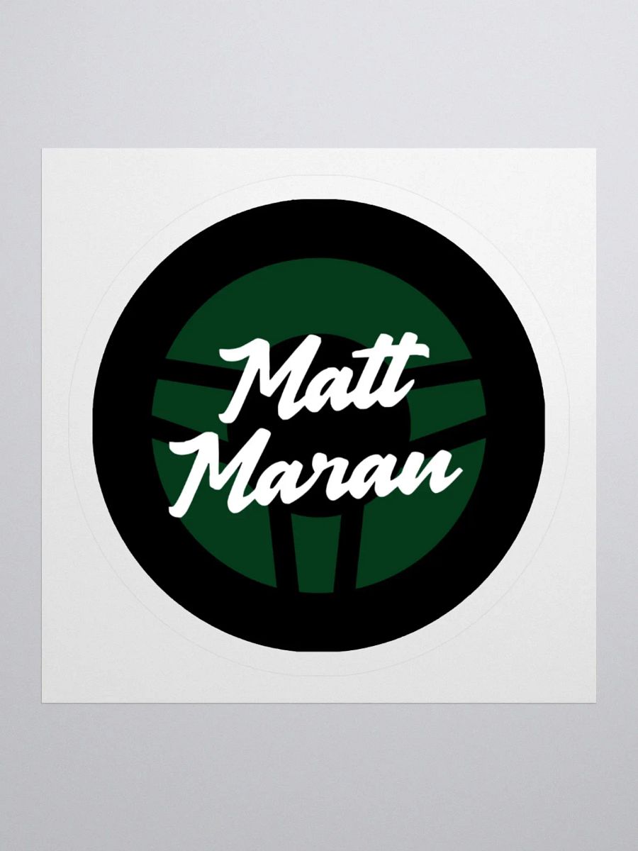 Round Matt Maran logo sticker product image (1)