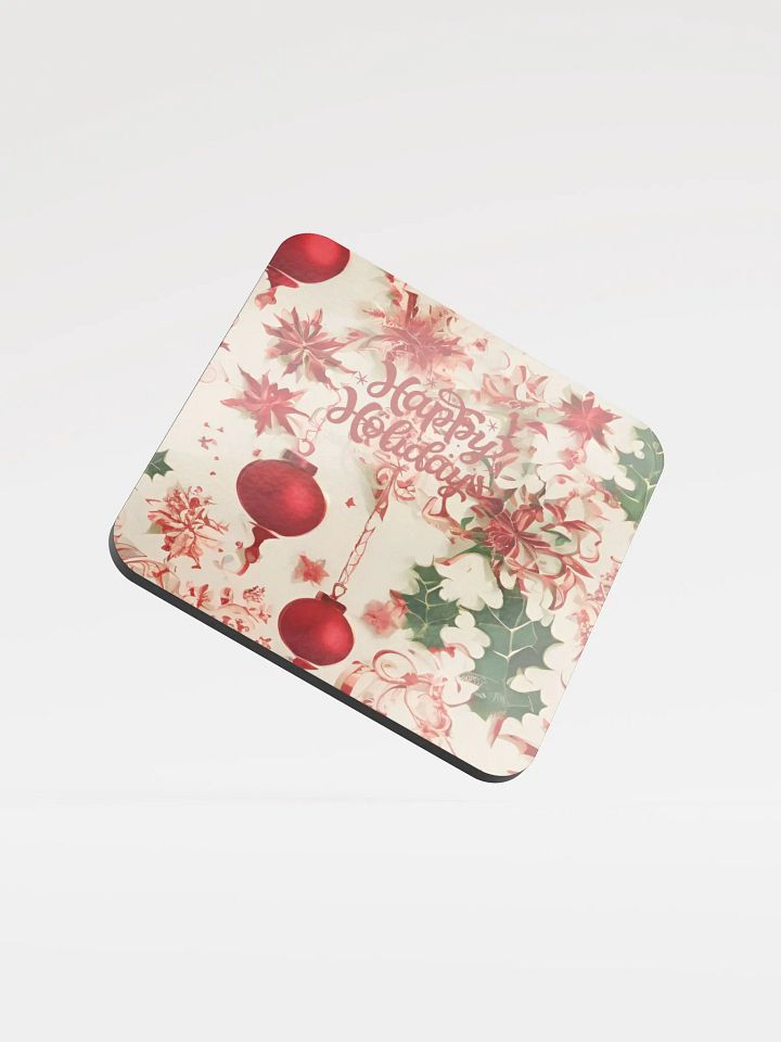 Festive Holiday Cork Coaster Set gift for entertainers moms colleagues friends product image (1)