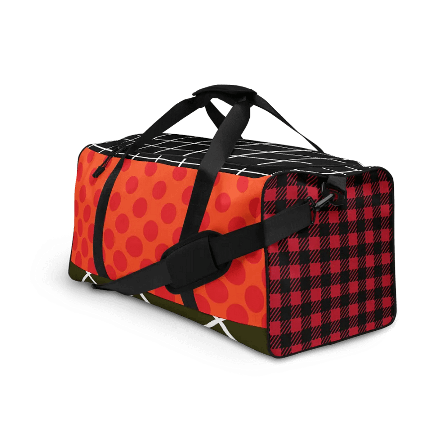 Multi-Pattern Geometric Printed Duffle Bag product image (11)