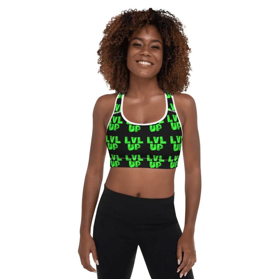 LVL UP Black Sports Bra product image (2)