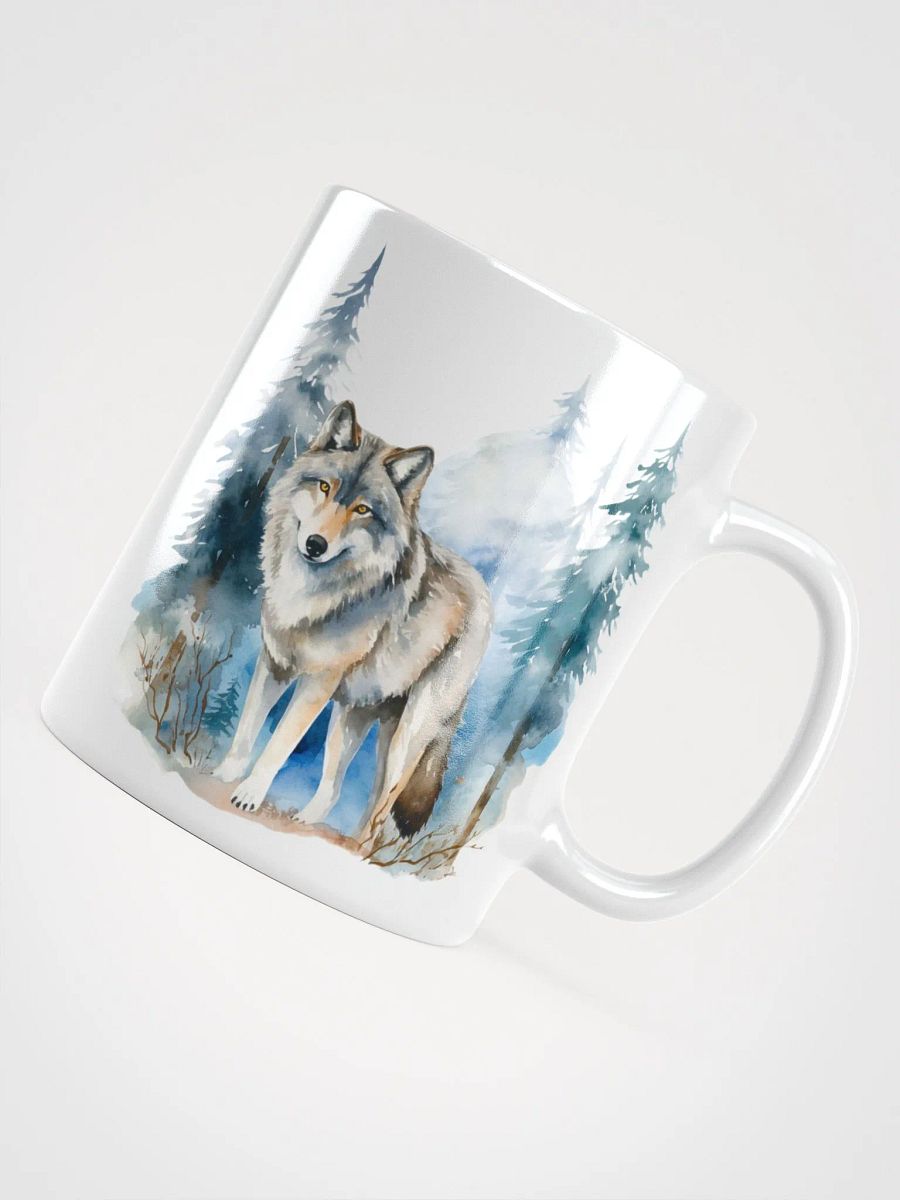 Winter Wolf White Glossy Mug product image (4)
