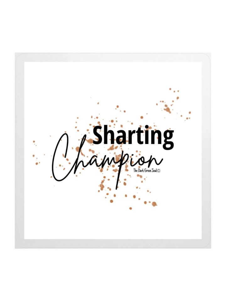 Sharting Champion Black - Sticker product image (1)