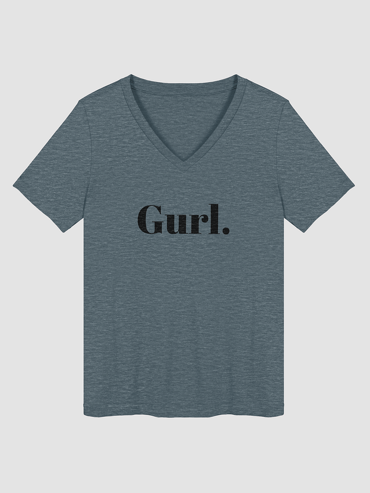 Gurl Relaxed V-Neck Tee - Black product image (1)