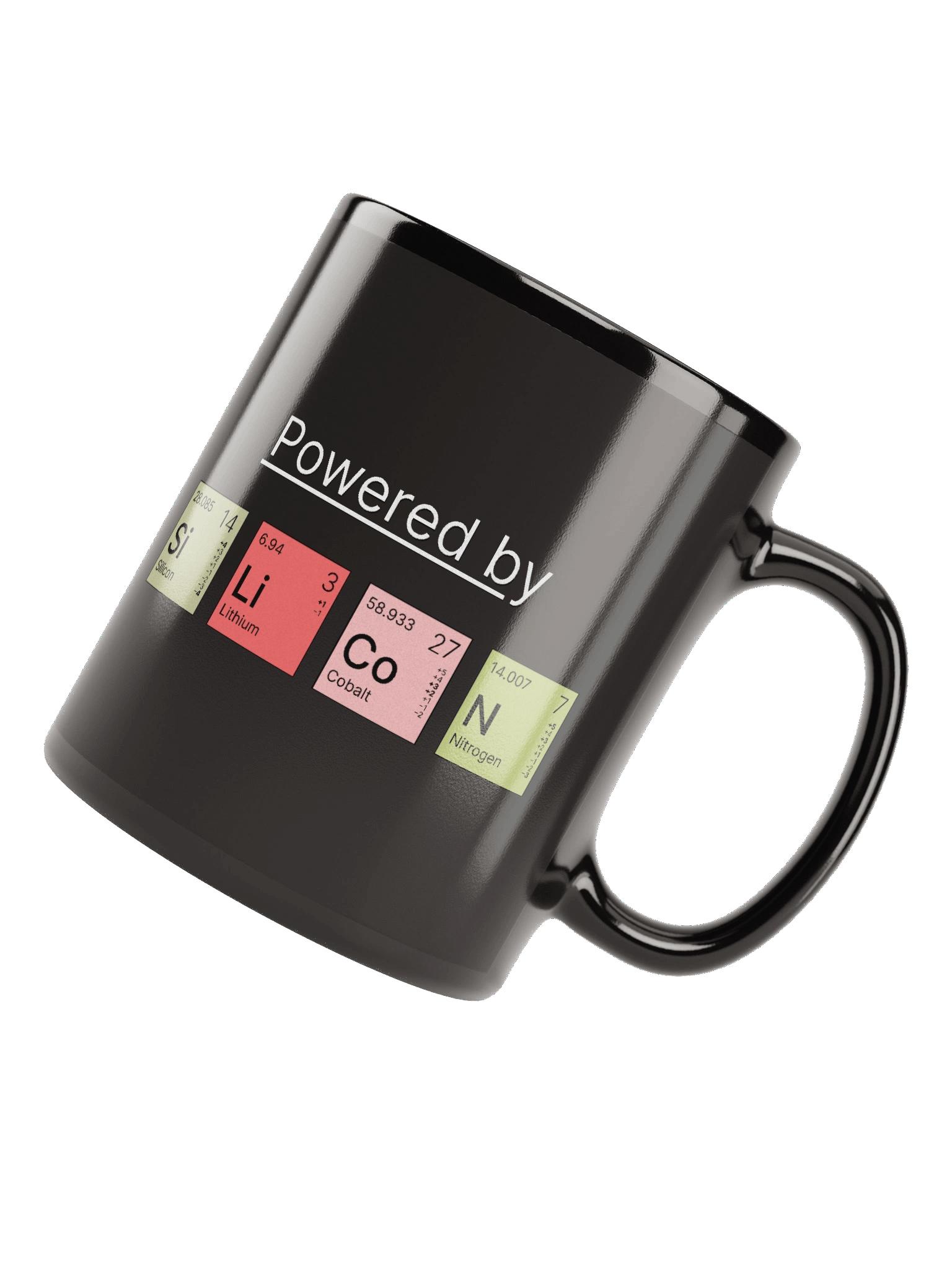 Powered by SiLiCoN - Black Glossy Mug product image (4)