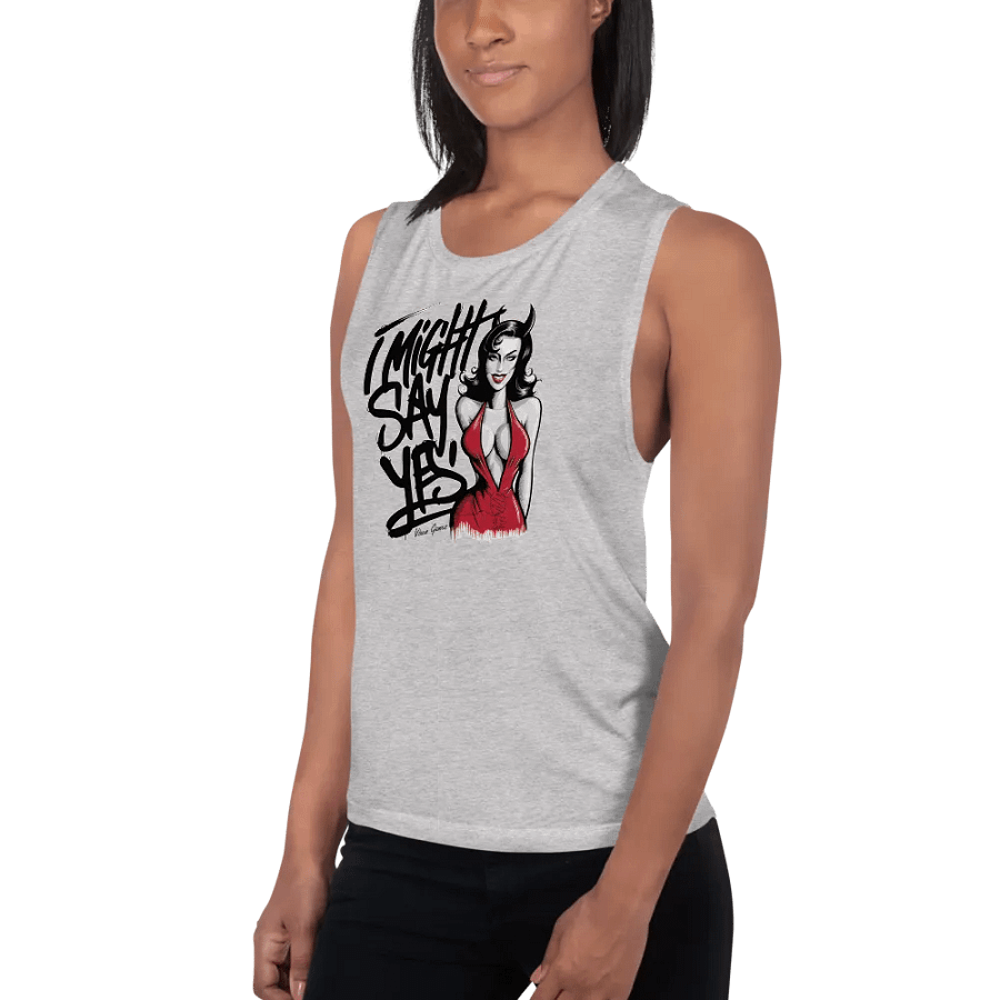 I might say yes devilish hotwife flowy tank top product image (35)